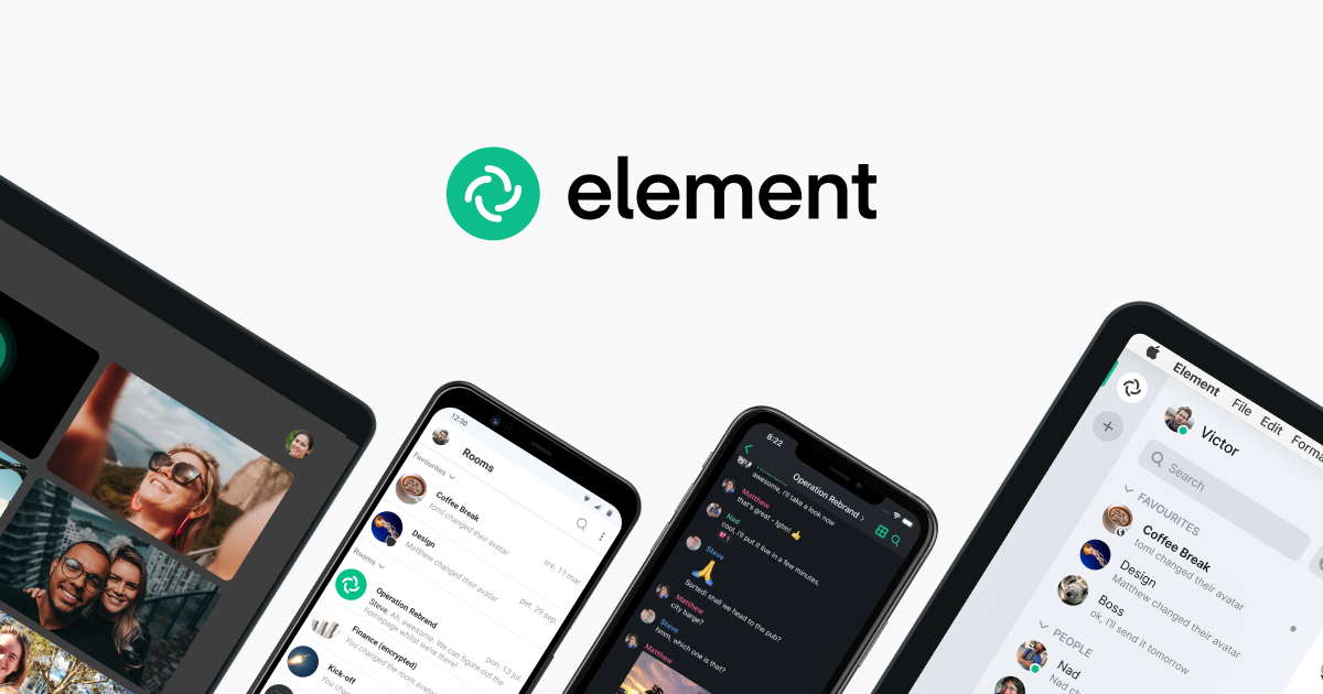 Element Chat App - 5 تا از نرم افزار‌های مشابه دیسکورد